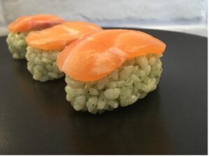 Sushi à la poudre de cresson